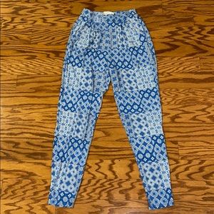 Blue Patterned Joggers